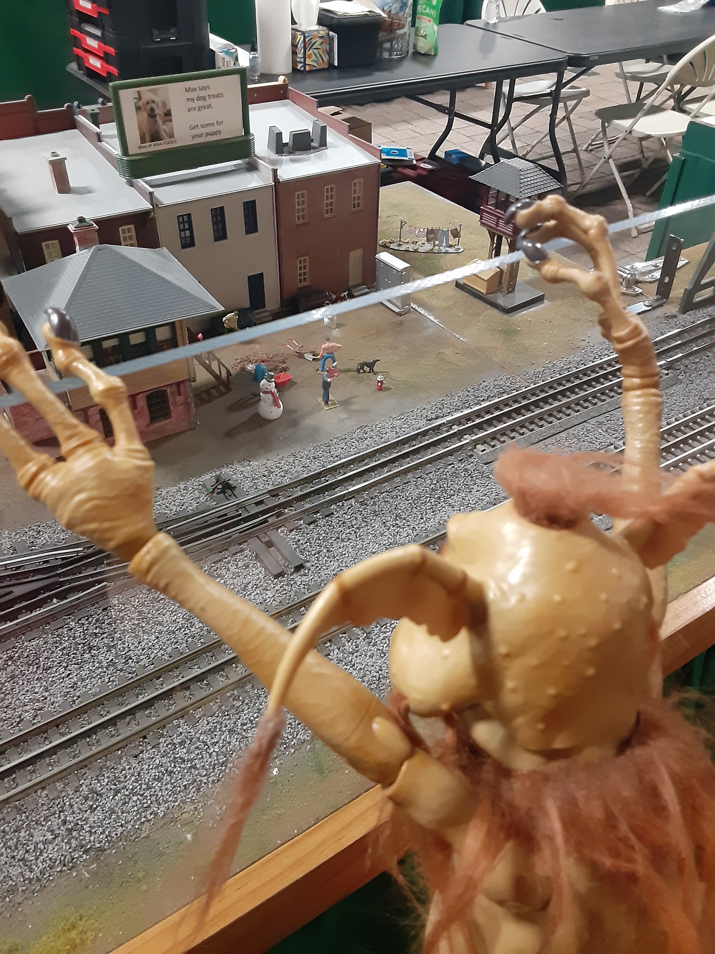 The Crumb observing railroad town.