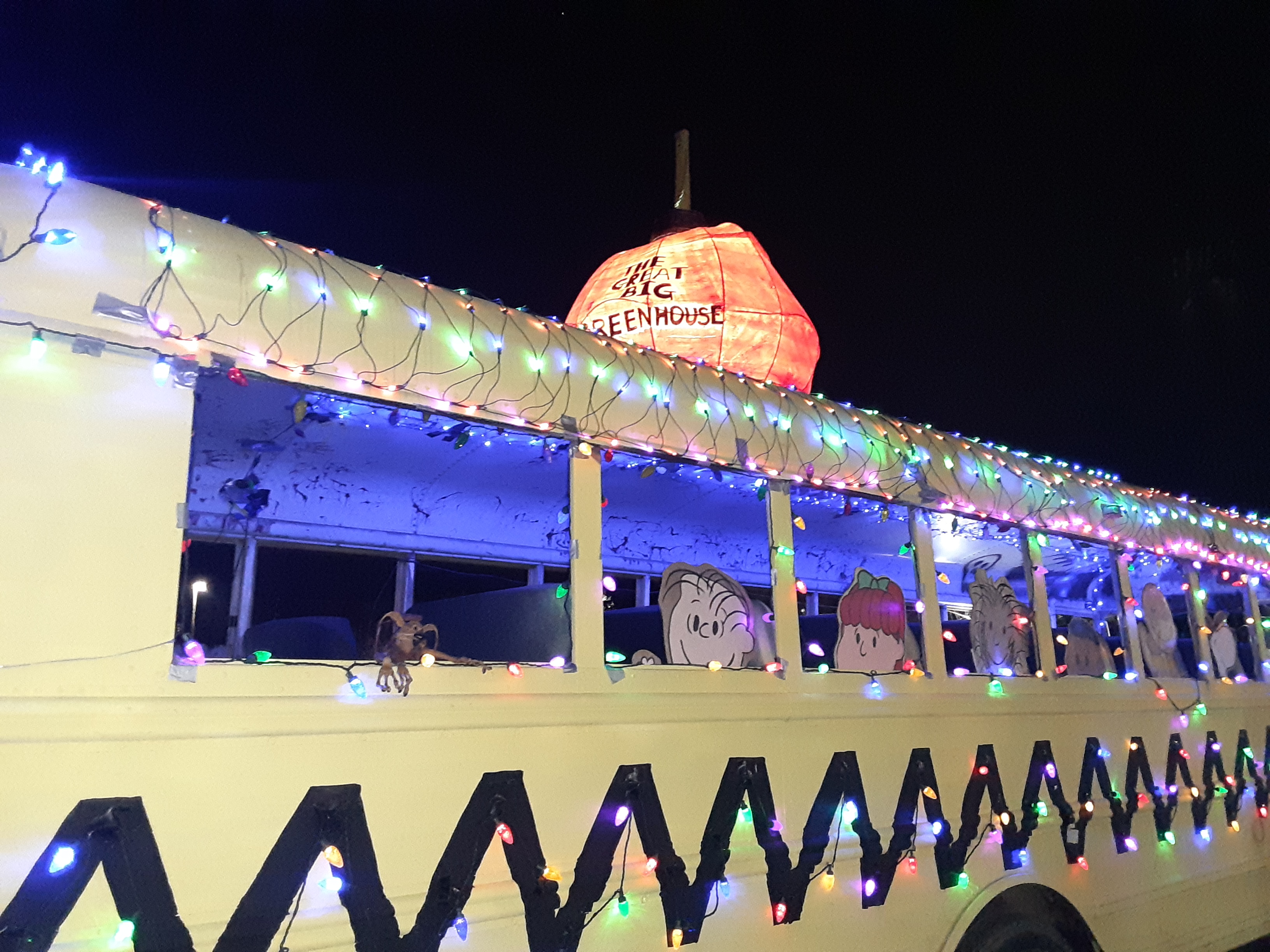 The Crumb on a holiday school bus.